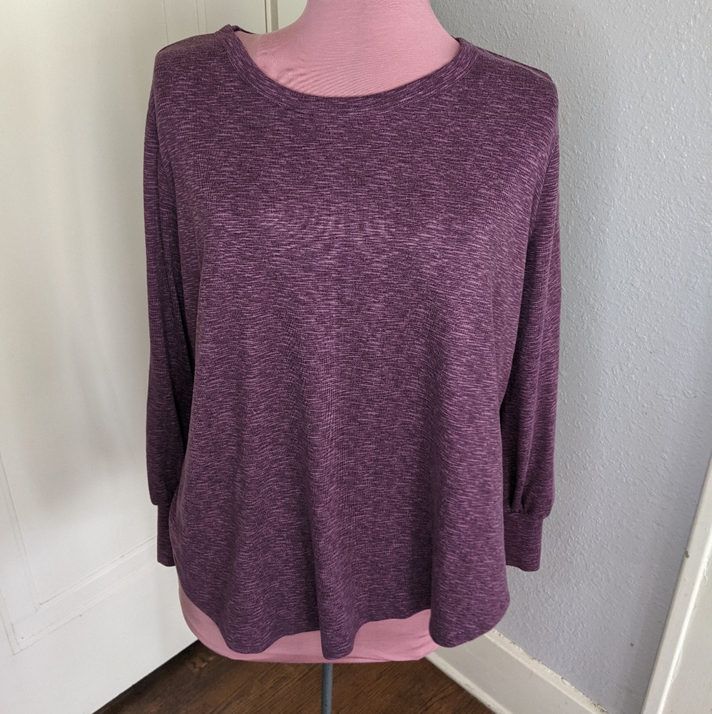 Women's long sleeve mauve top